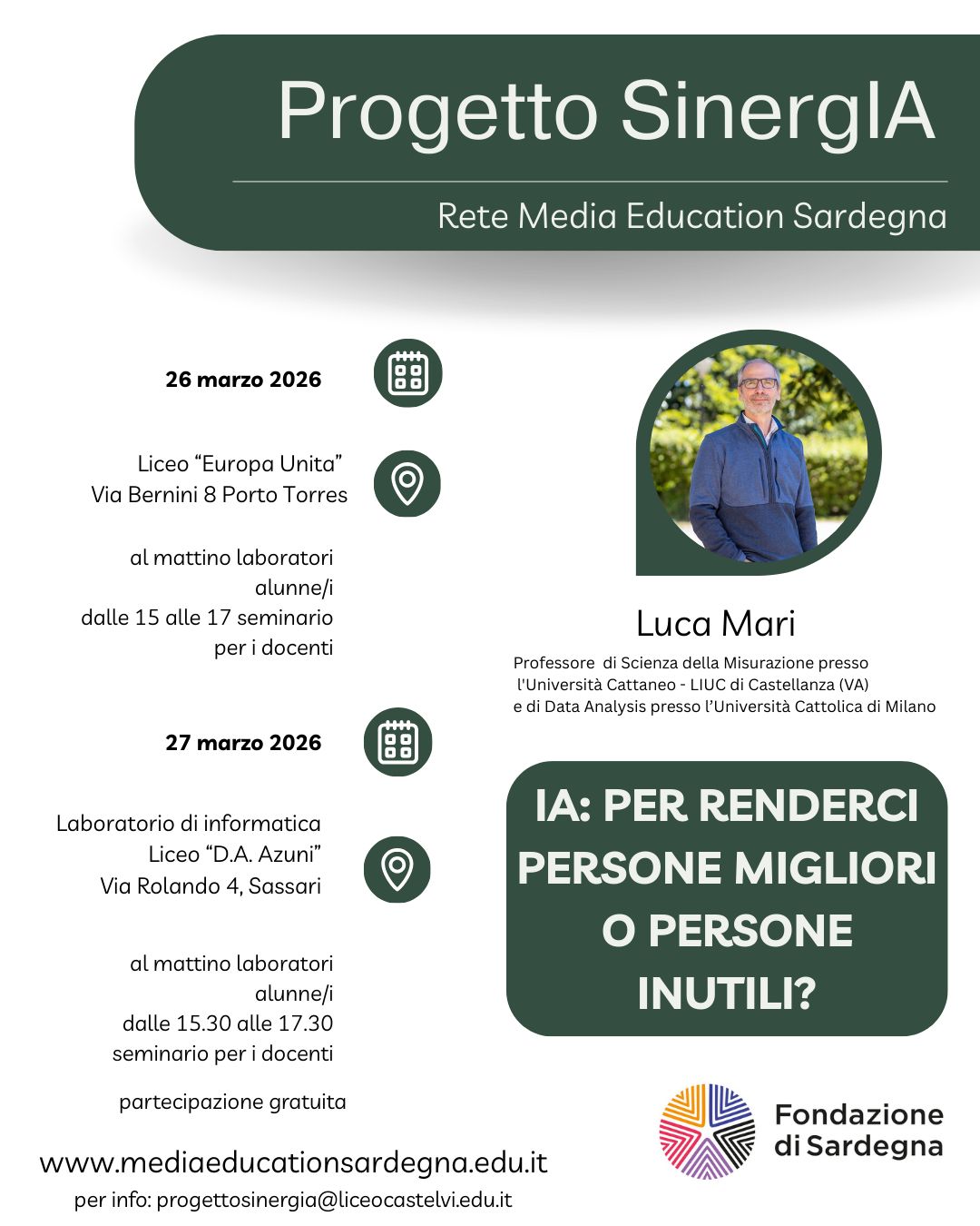 Progetto SinergIA IA: per renderci persone migliori o persone inutili?