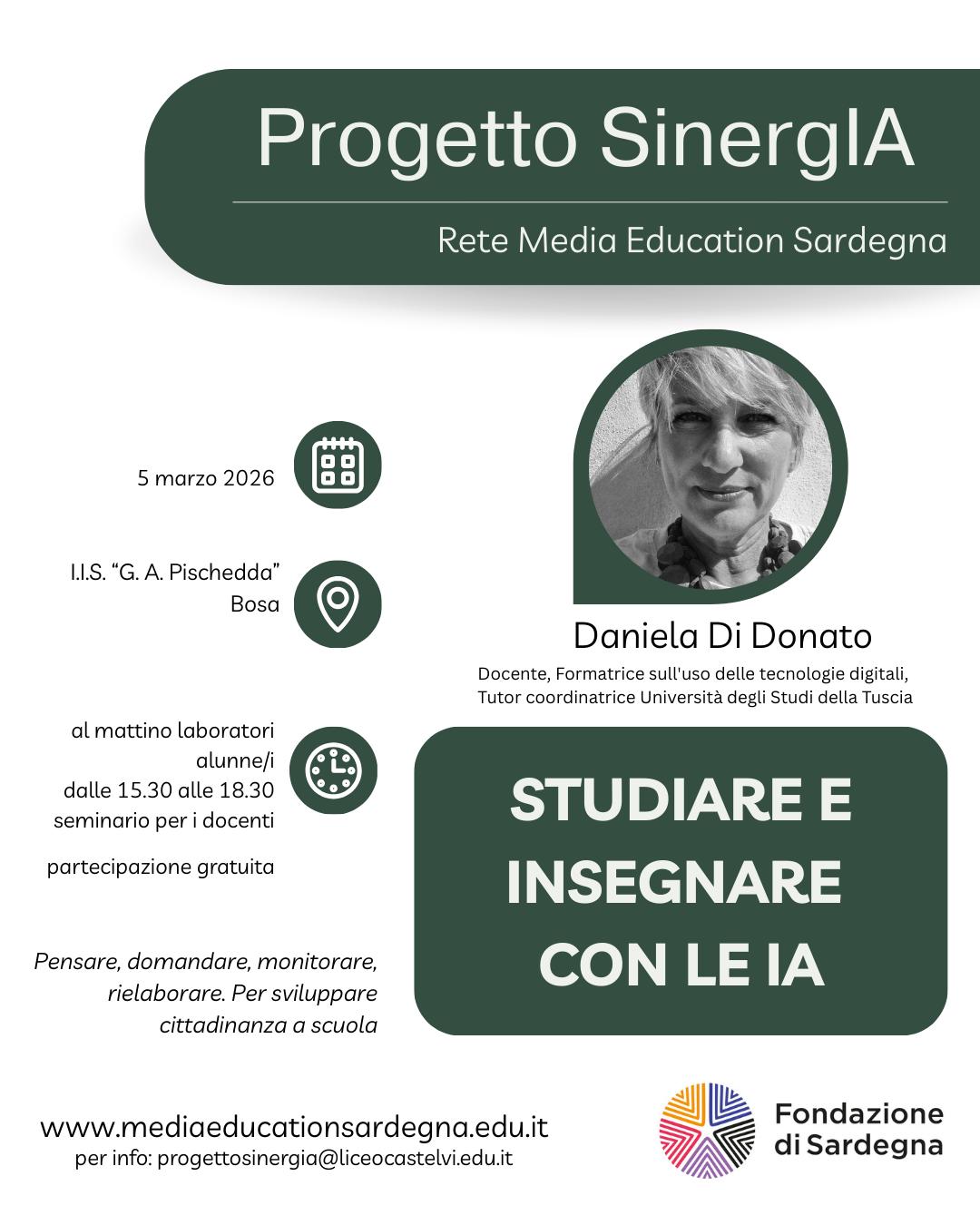 Progetto SinergIA Studiare e Insegnare con le IA